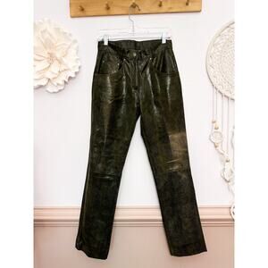 Snakeskin Leather Pants Size XS